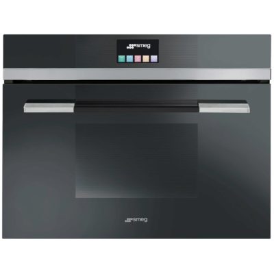 Smeg Linea SF4140VCN 60cm Reduced Height (45cm) Compact Combination Steam Oven  in Black